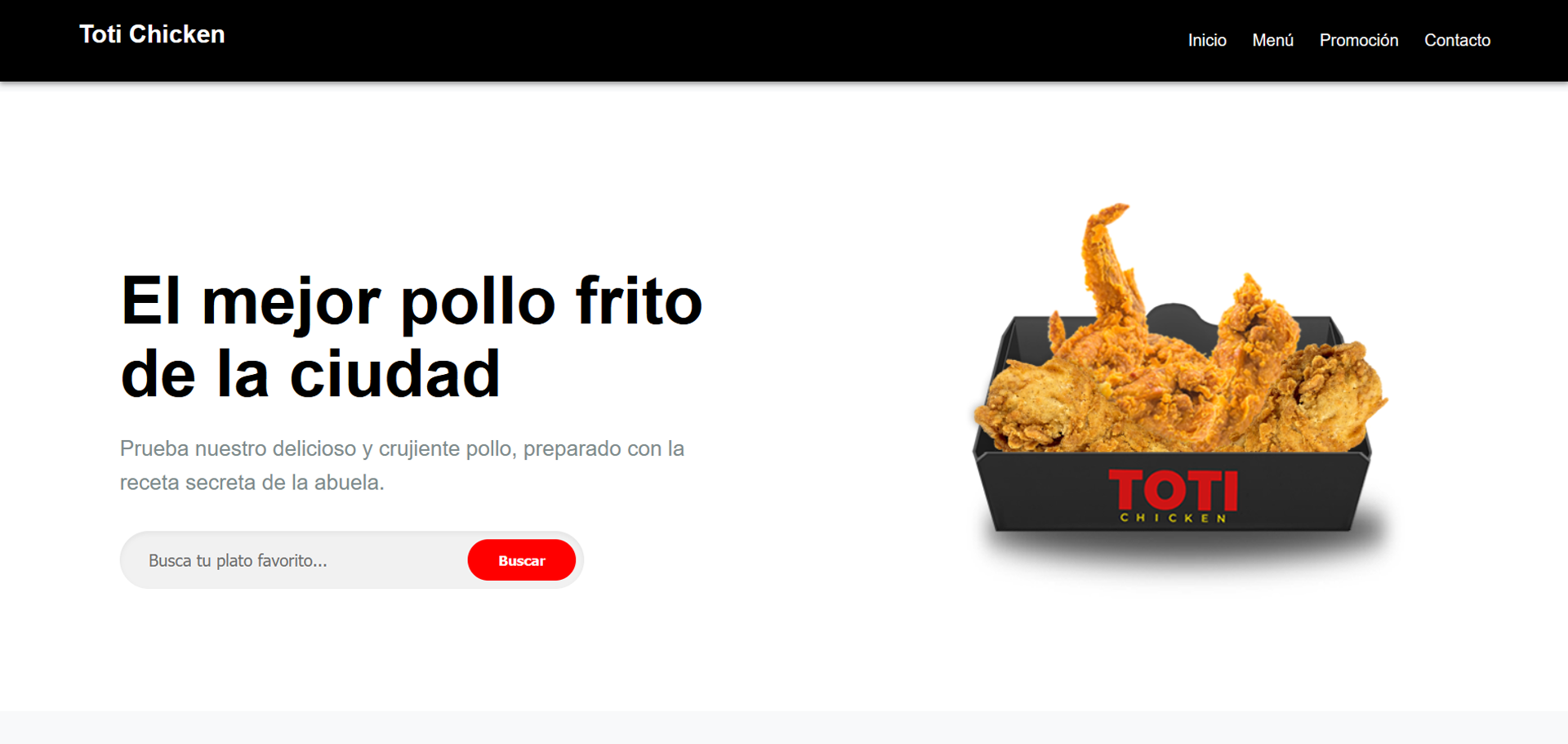 Proyecto de desarrollo web Toti Chicken Imagen toti chicken